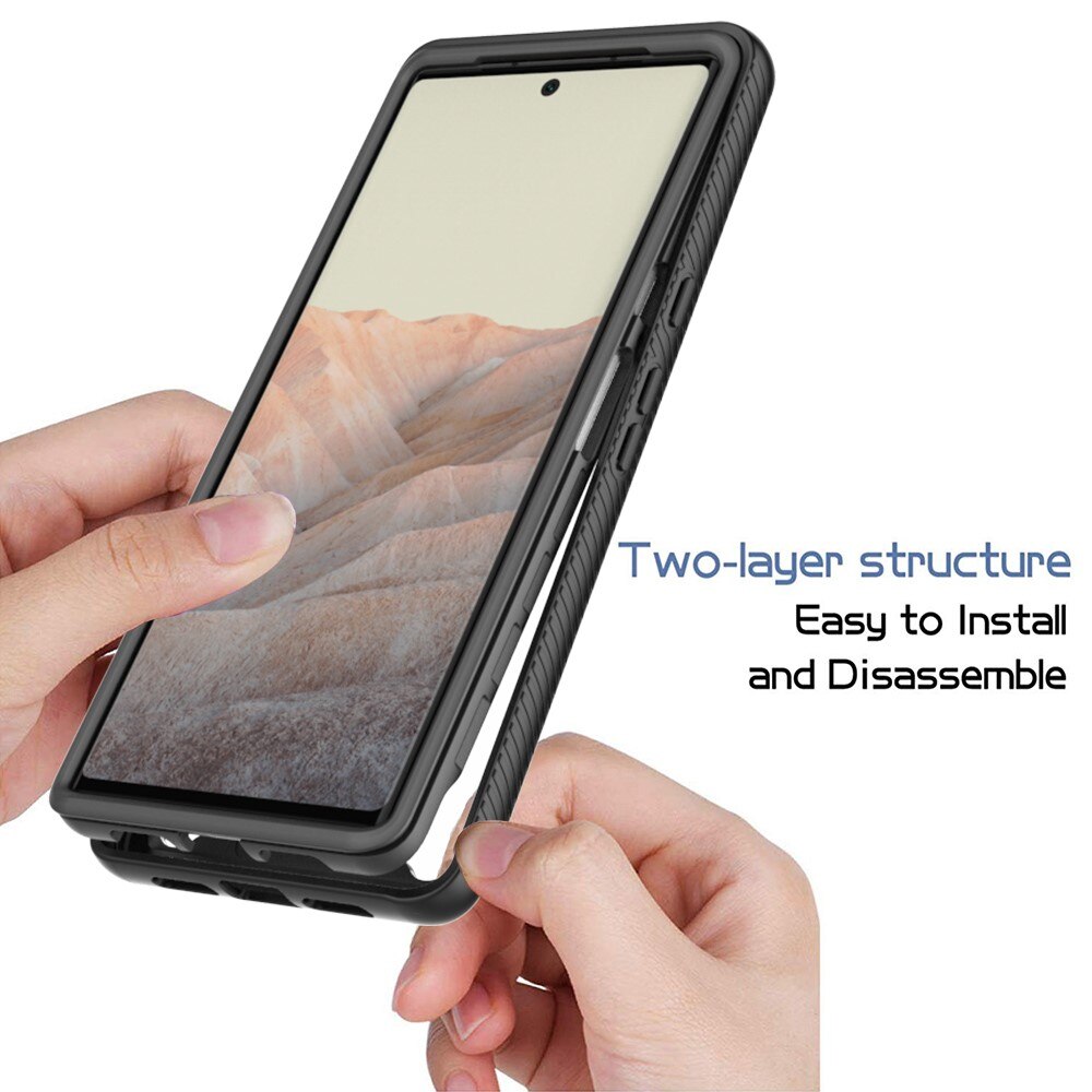 Full Cover Kuori Google Pixel 6 Pro Musta