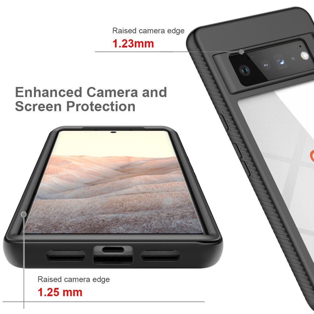 Full Cover Kuori Google Pixel 6 Pro Musta