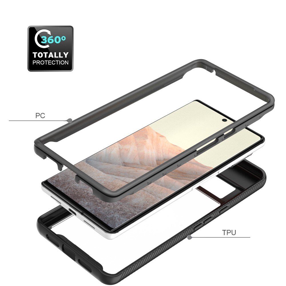 Full Cover Kuori Google Pixel 6 Pro Musta