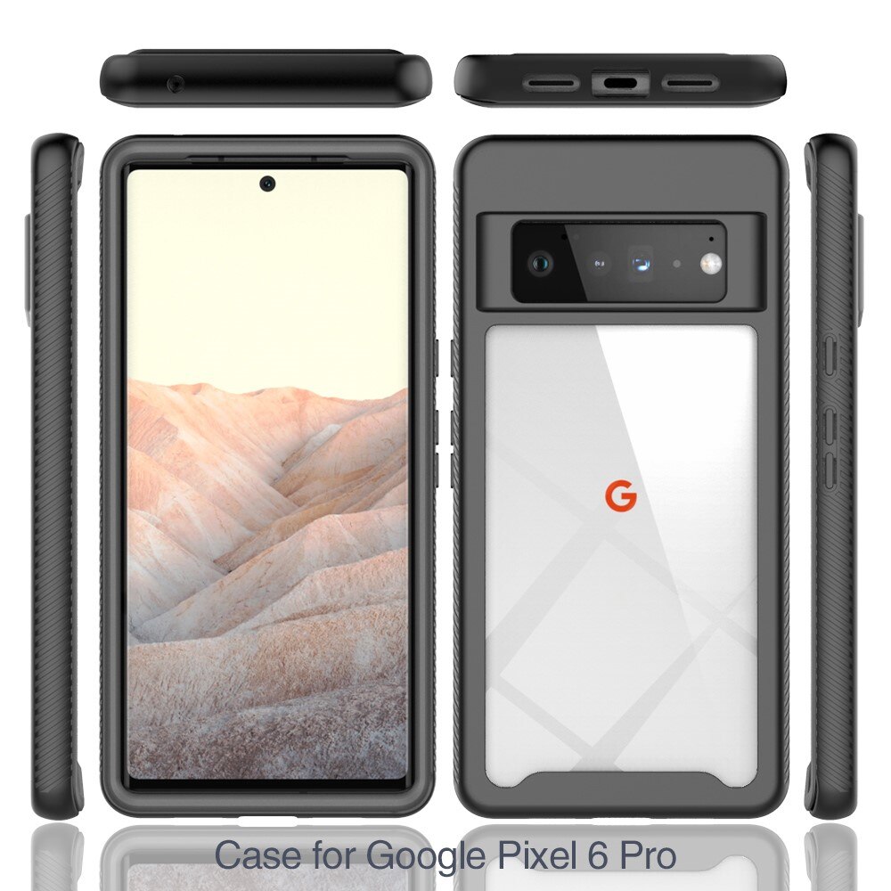 Full Cover Kuori Google Pixel 6 Pro musta