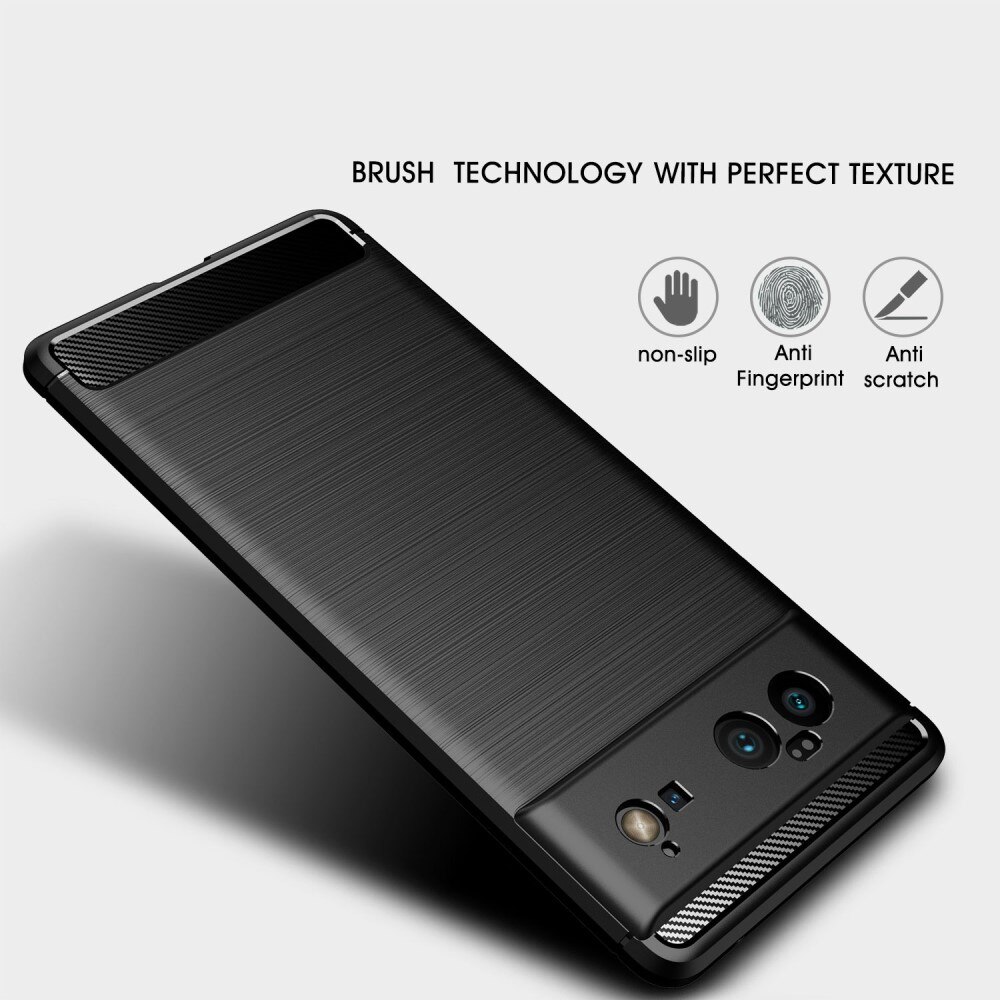 Google Pixel 6 Pro Kuori TPU Brushed Musta
