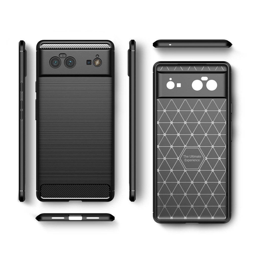 Google Pixel 6 Pro Kuori TPU Brushed Musta