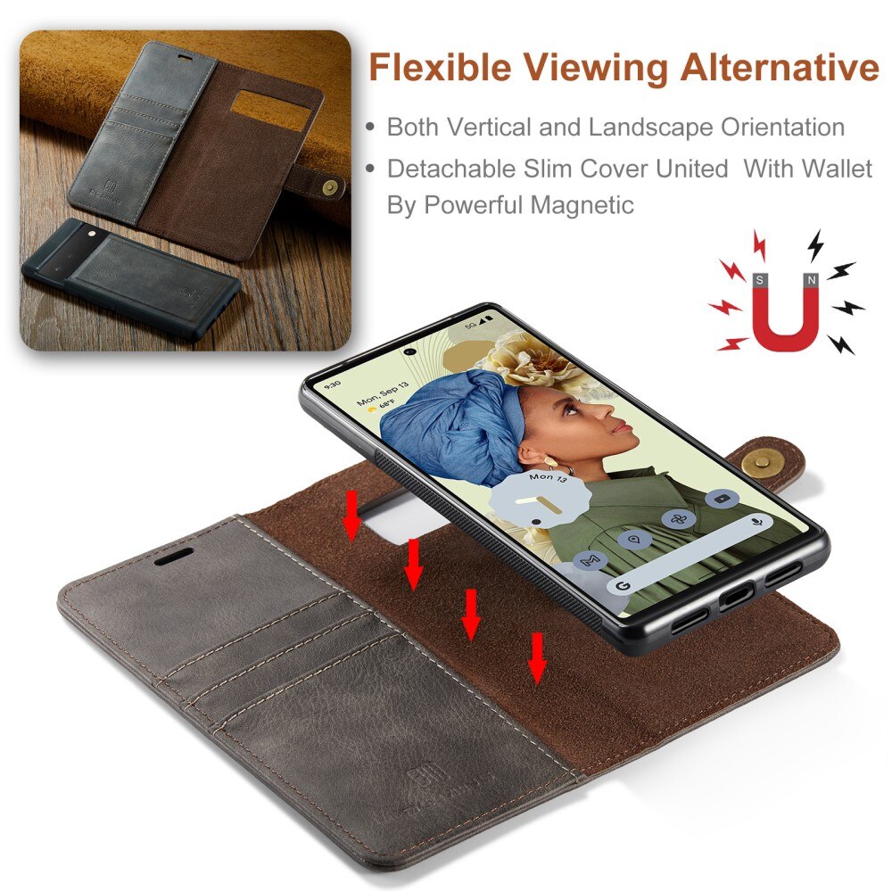 Magnet Wallet Google Pixel 6 Pro Ruskea