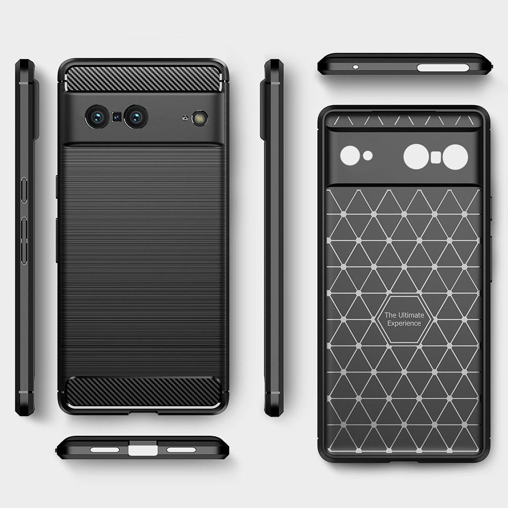 Google Pixel 7 Kuori TPU Brushed Musta