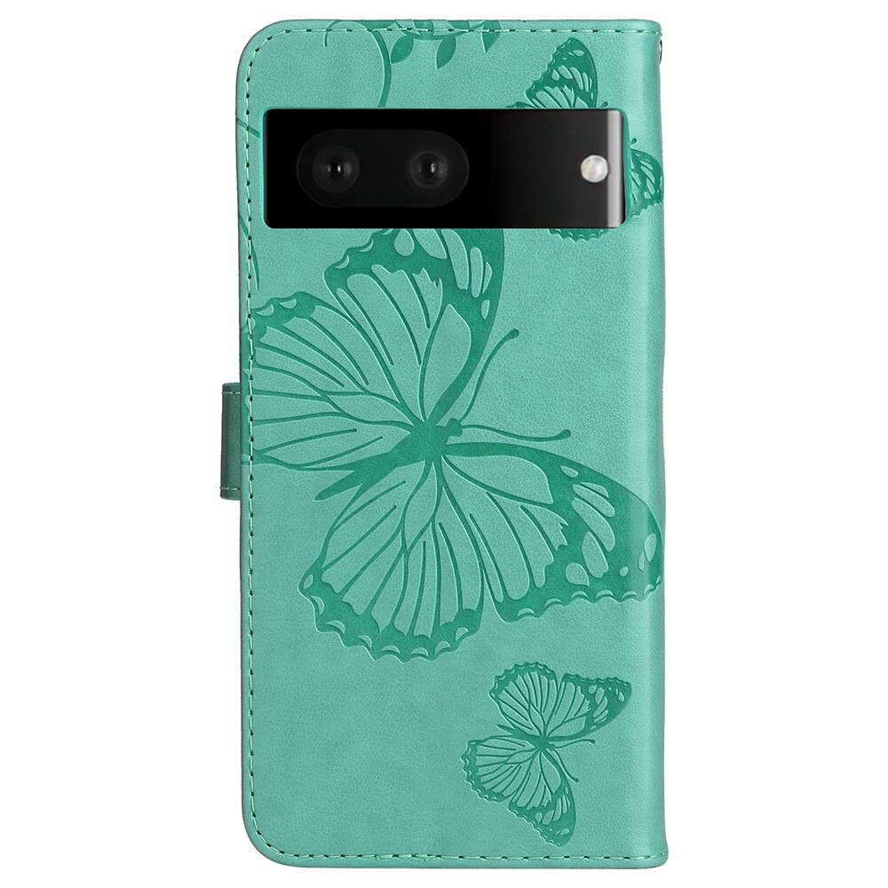 Nahkakotelo Perhonen Google Pixel 7 Vihreä