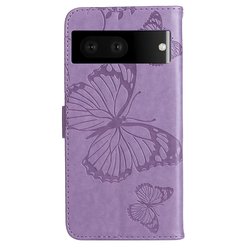 Nahkakotelo Perhonen Google Pixel 7 Liila