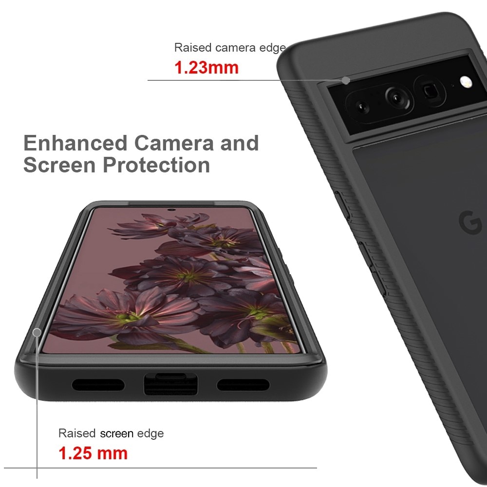 Full Cover Kuori Google Pixel 7 Pro musta