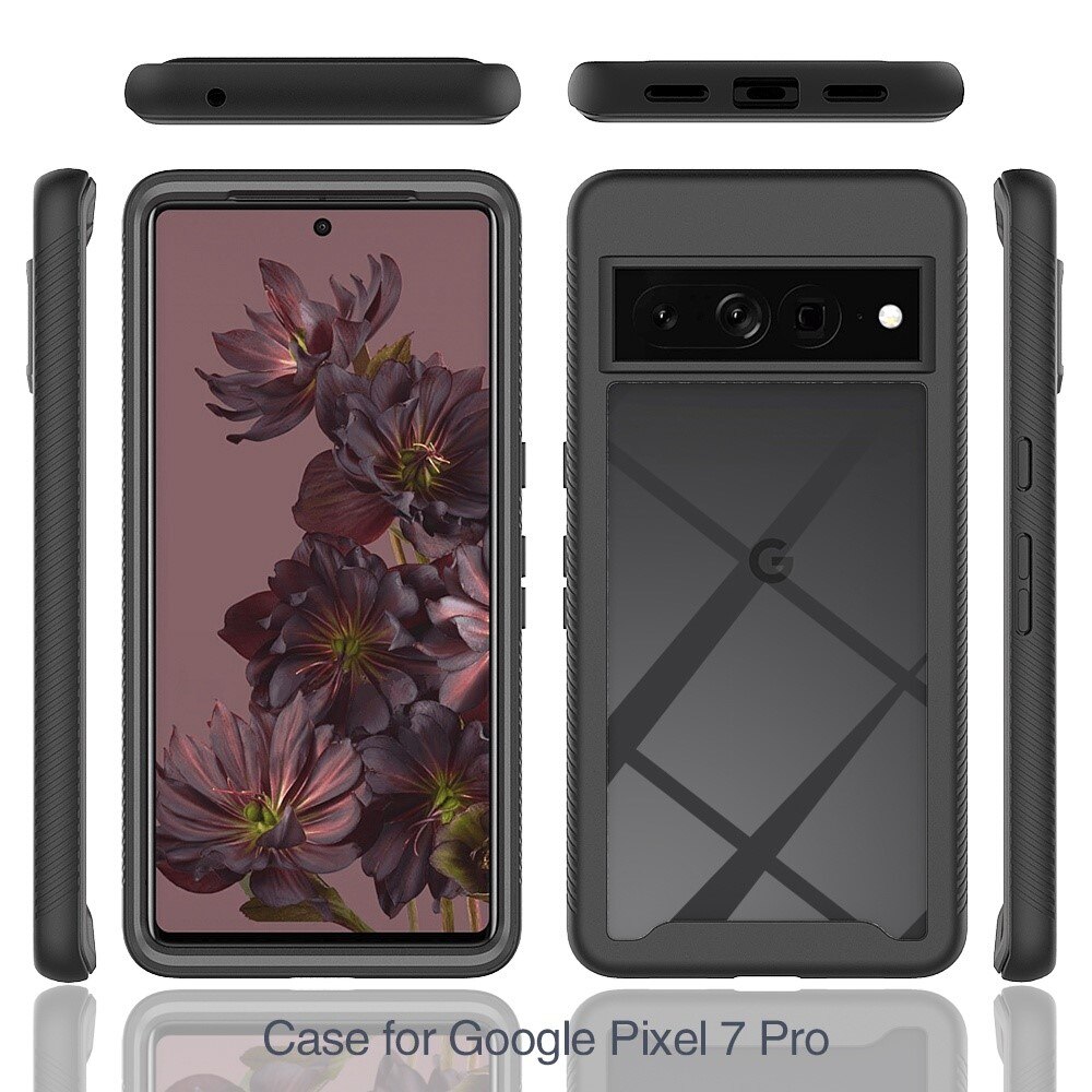 Full Cover Kuori Google Pixel 7 Pro musta