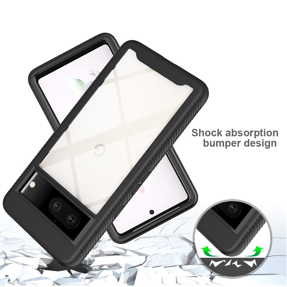 Full Cover Kuori Google Pixel 7 Musta
