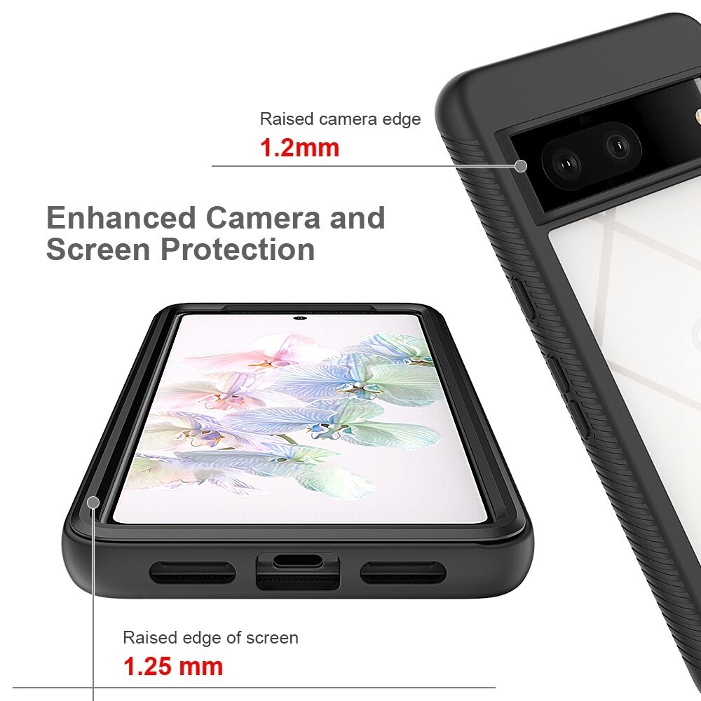 Full Cover Kuori Google Pixel 7 Musta