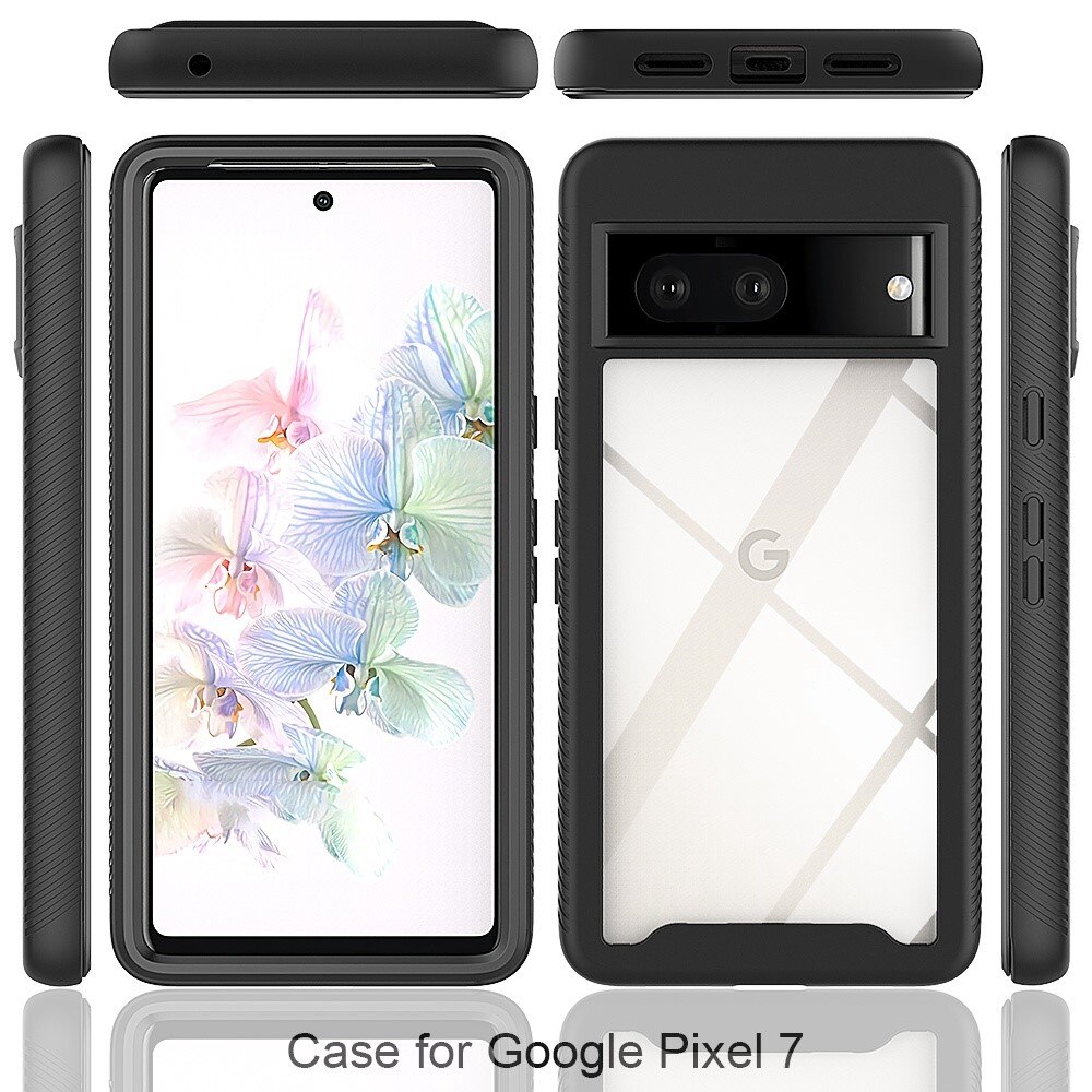 Full Cover Kuori Google Pixel 7 musta