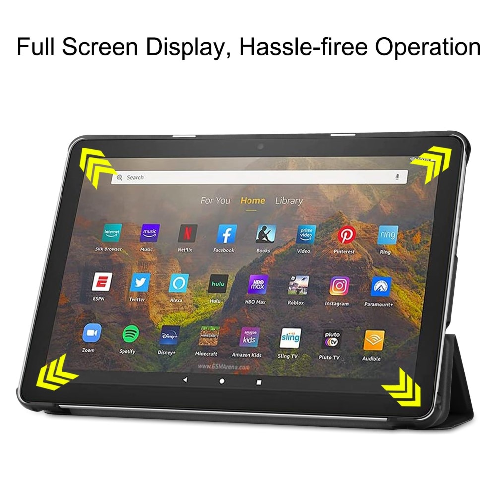 Kotelo Tri-fold Amazon Fire HD 10 (2021) musta