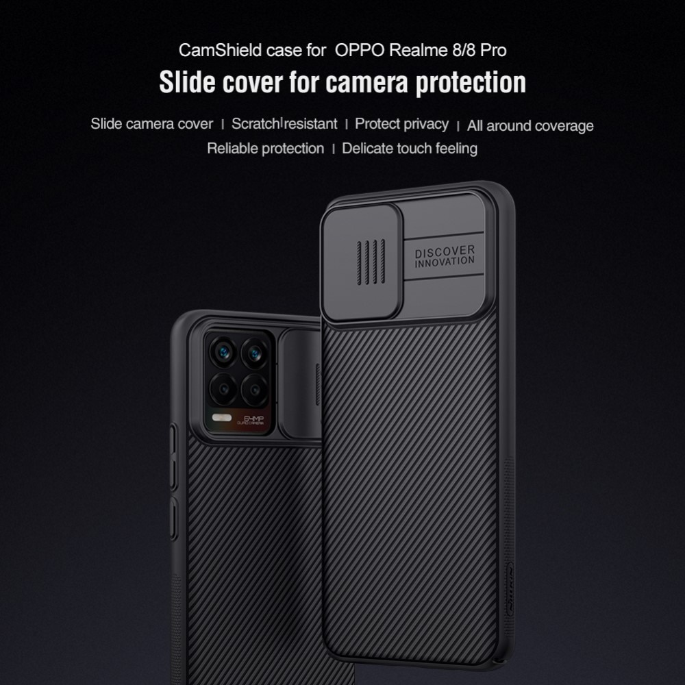 CamShield Kuori Realme 8/8 Pro Musta