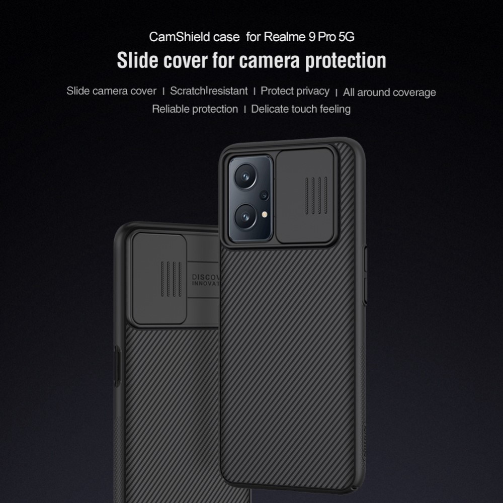 CamShield Kuori Realme 9 Pro/OnePlus Nord CE 2 Lite 5G musta