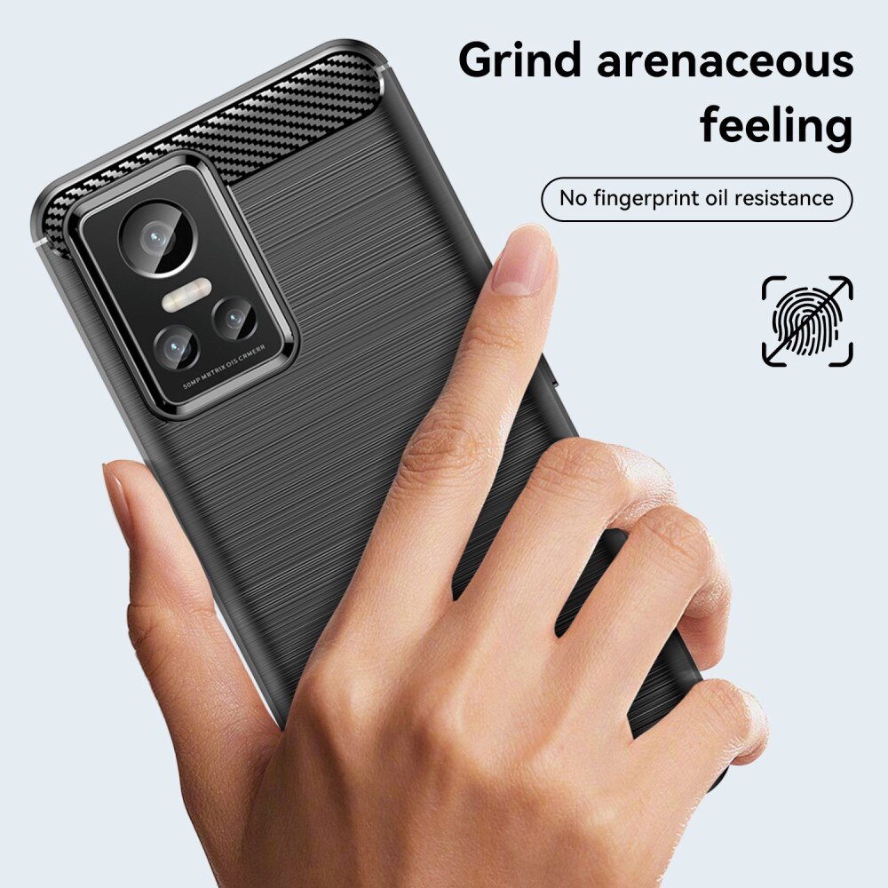 Realme GT Neo 3 Kuori TPU Brushed Musta