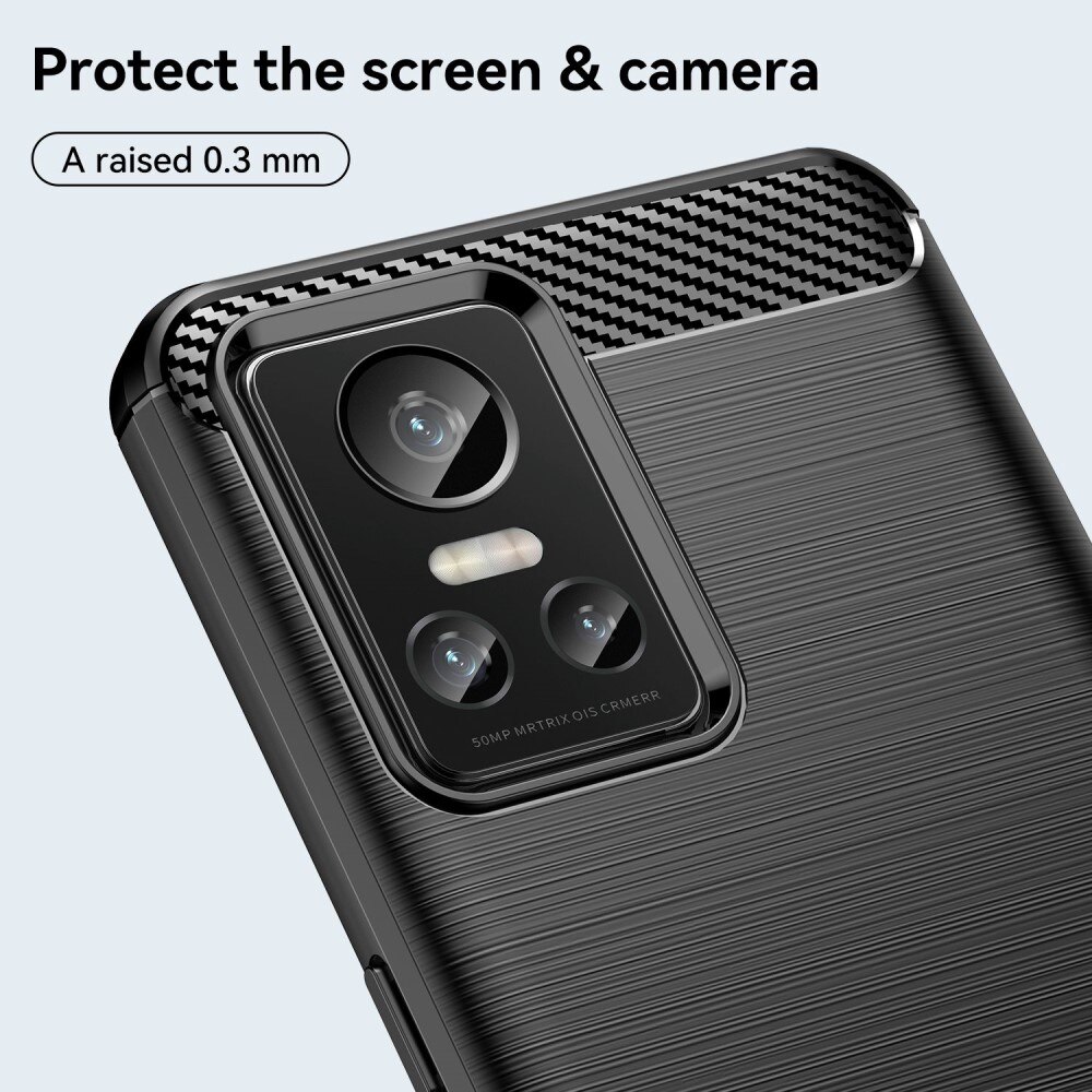 Realme GT Neo 3 Kuori TPU Brushed Musta