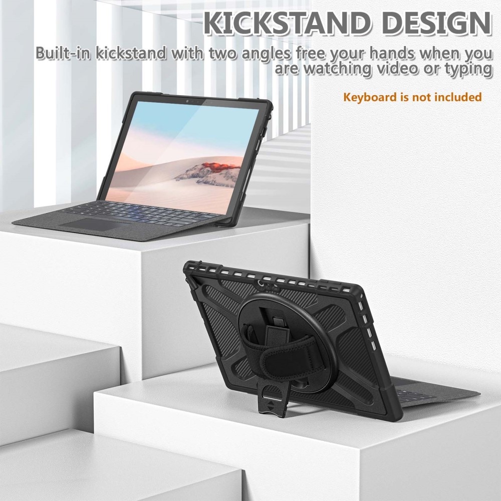 Iskunkestävä Hybridikuori Microsoft Surface Pro 4/5/6/7/7 Plus  musta
