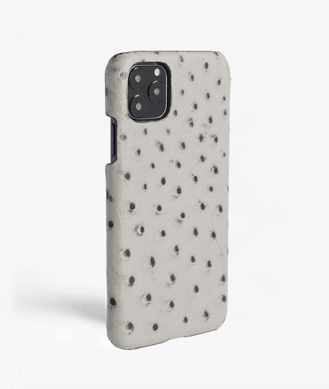 Kuori iPhone 11 Pro Max Ostrich Harmaa