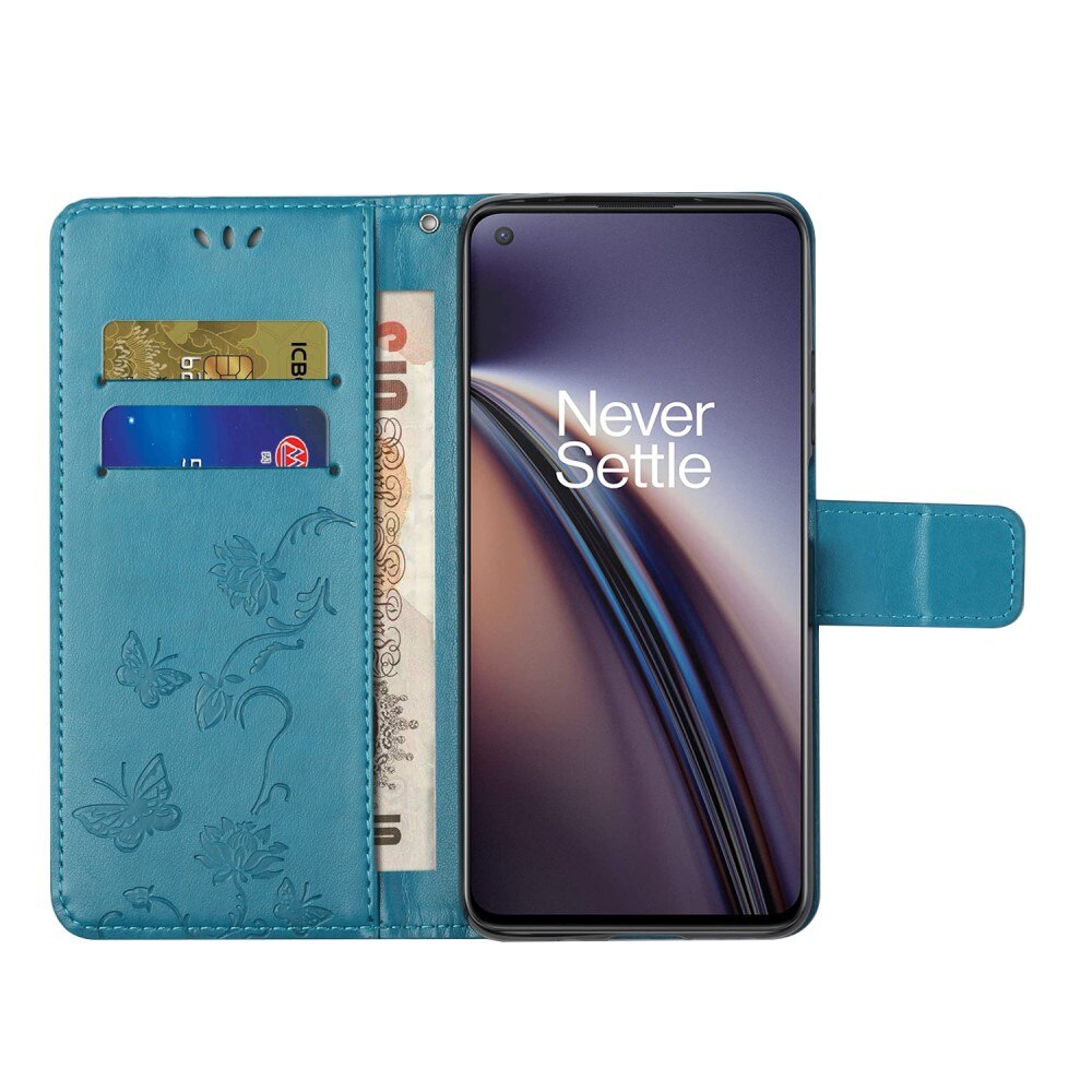 Nahkakotelo Perhonen  OnePlus Nord CE 5G Sininen