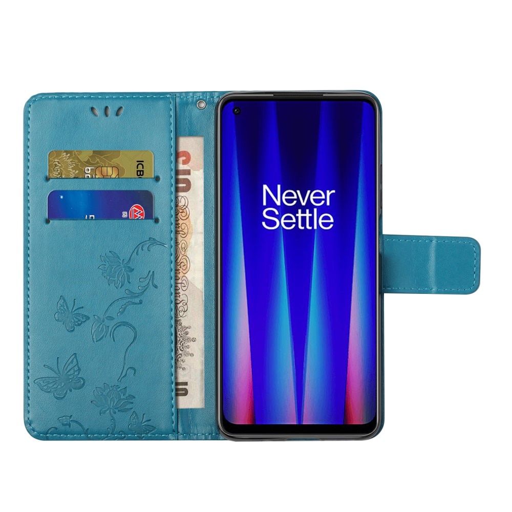 Nahkakotelo Perhonen OnePlus Nord CE 2 5G sininen