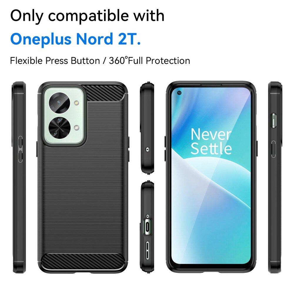  Oneplus Nord 2T 5G Kuori TPU Brushed Musta
