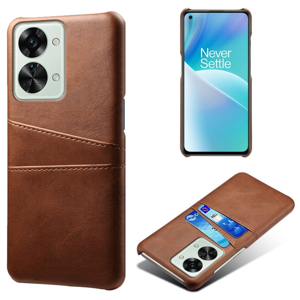 Card Slots Case  Oneplus Nord 2T 5G Ruskea