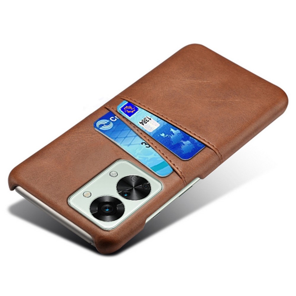 Card Slots Case  Oneplus Nord 2T 5G Ruskea