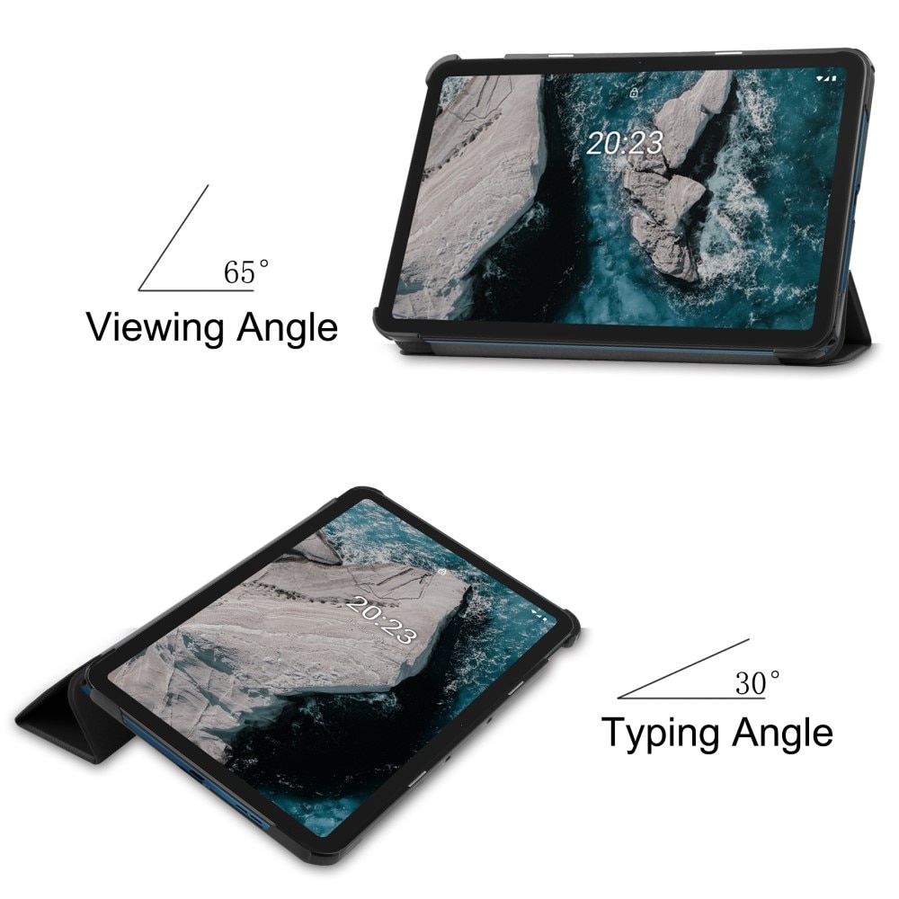 Kotelo Tri-fold  Nokia T20 Musta