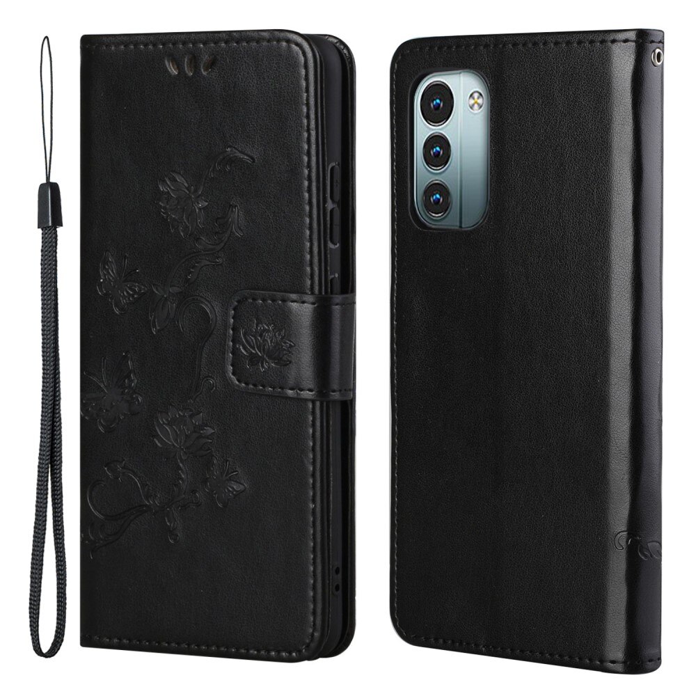 Nahkakotelo Perhonen  Nokia G11/Nokia G21 Musta