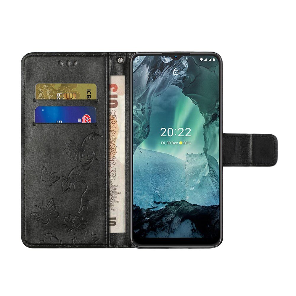 Nahkakotelo Perhonen  Nokia G11/Nokia G21 Musta