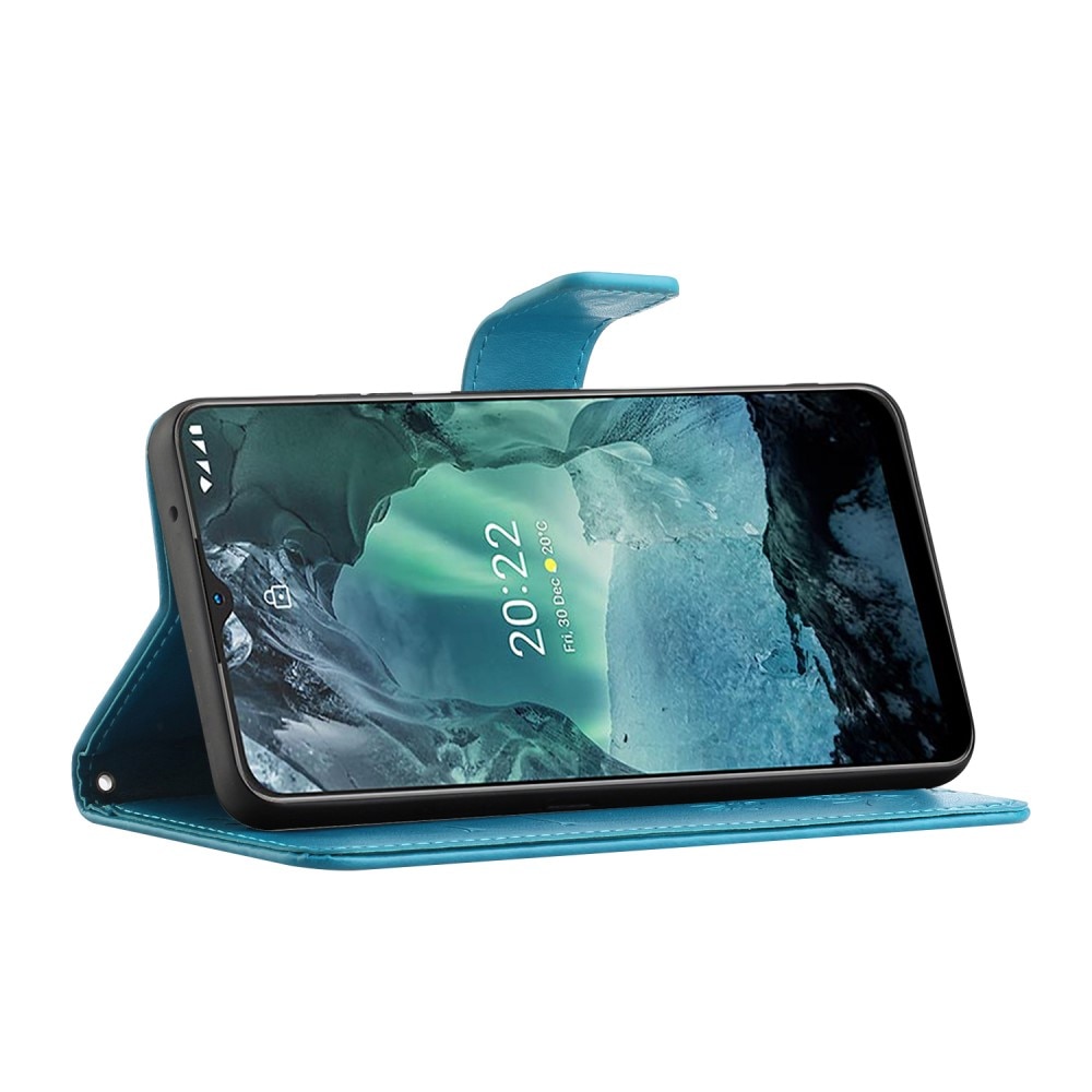Nahkakotelo Perhonen Nokia G11/G21 sininen