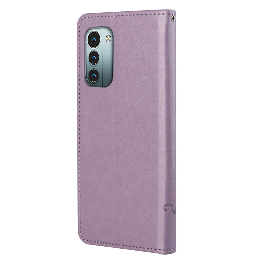 Nahkakotelo Perhonen  Nokia G11/Nokia G21 Liila