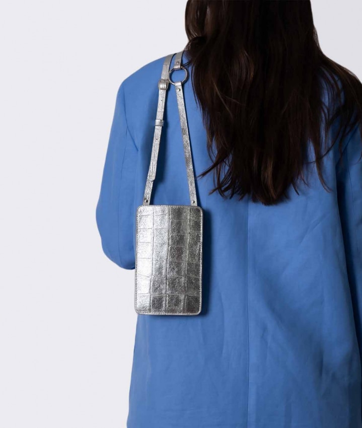 Smart Crossbody Laukku Croco Hopea