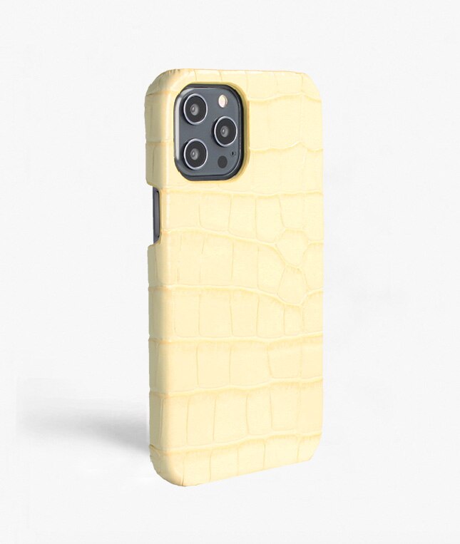 Kuori iPhone 12 Pro Max Croco Keltainen