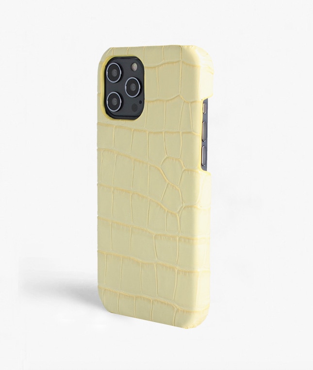 Kuori iPhone 12 Pro Max Croco Keltainen