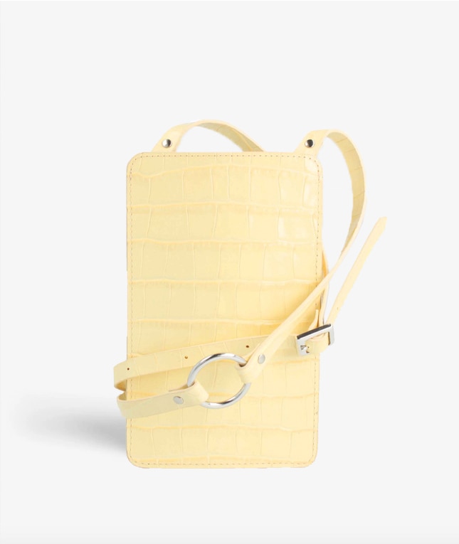 Smart Crossbody Laukku Croco Yellow
