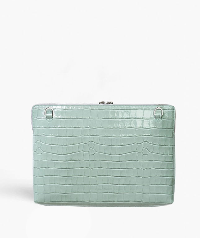 Tietokonelaukku 15" Croco Pastell Teal