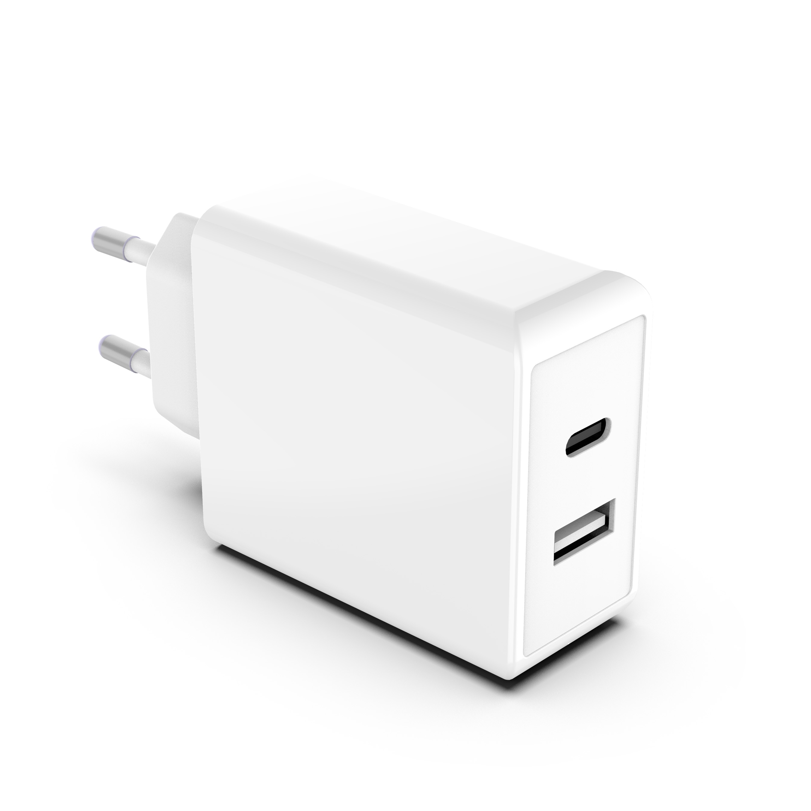 Dual PD Wall Charger 65W USB-C+A valkoinen