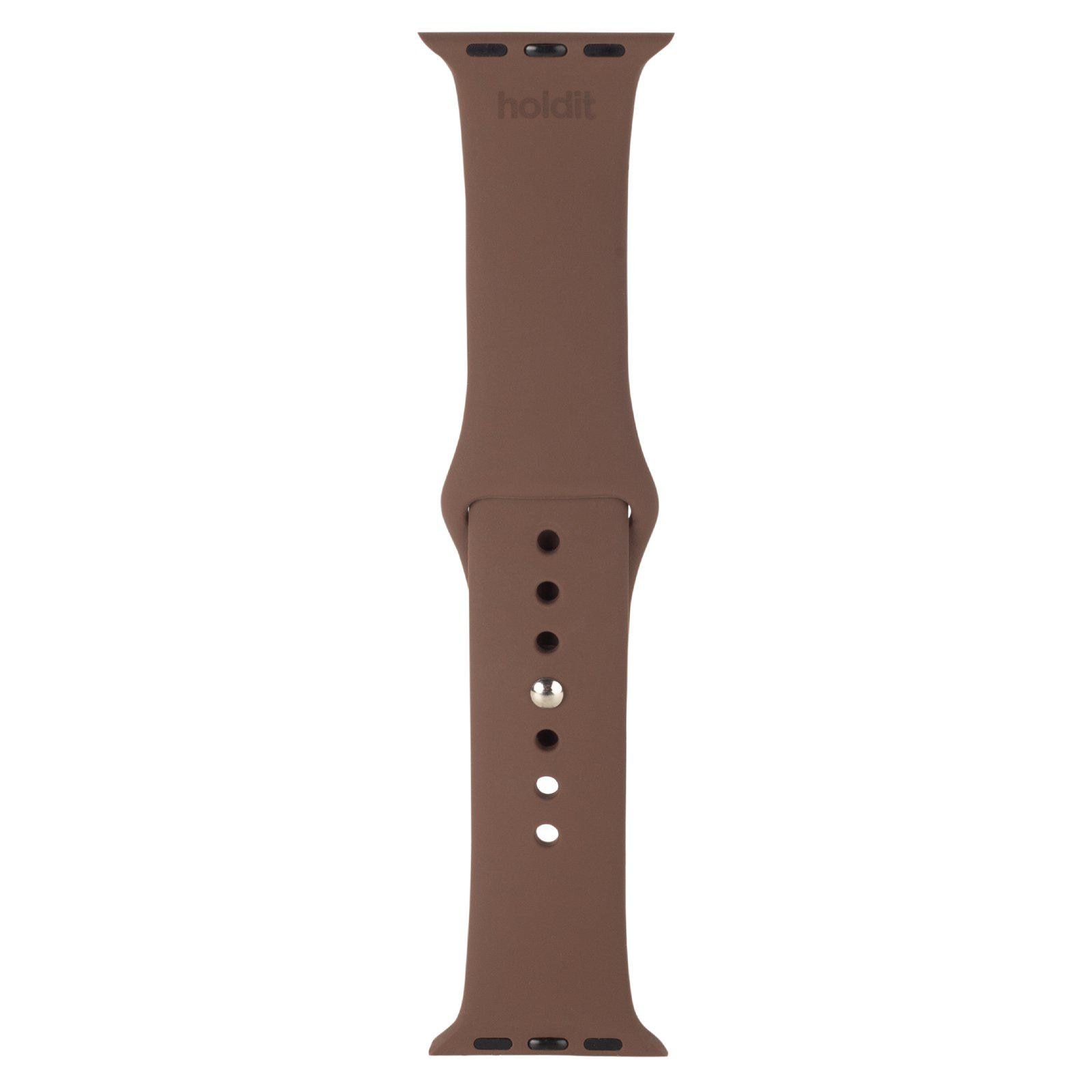 Silikoniranneke Apple Watch SE 44mm Dark Brown