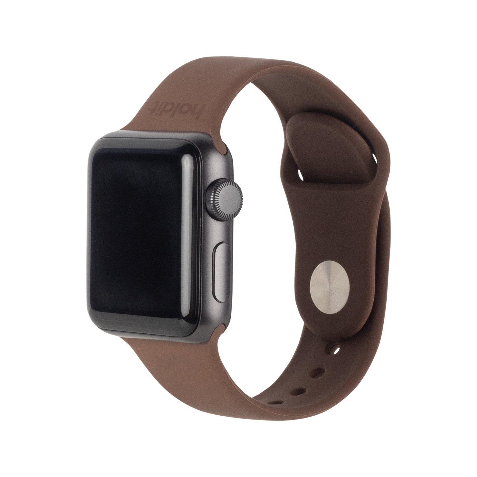 Silikoniranneke Apple Watch 45mm Series 7 Dark Brown