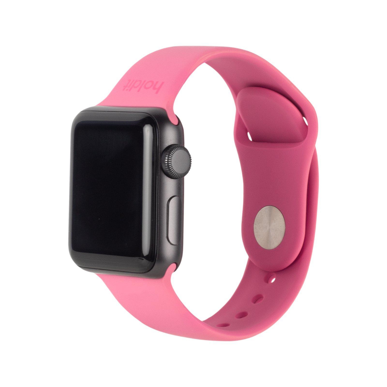 Silikoniranneke Apple Watch 42/44/45/49 mm Bright Pink
