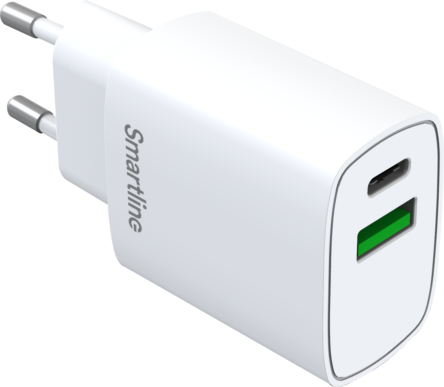 Dual PD Wall Charger 20W USB-C + A valkoinen