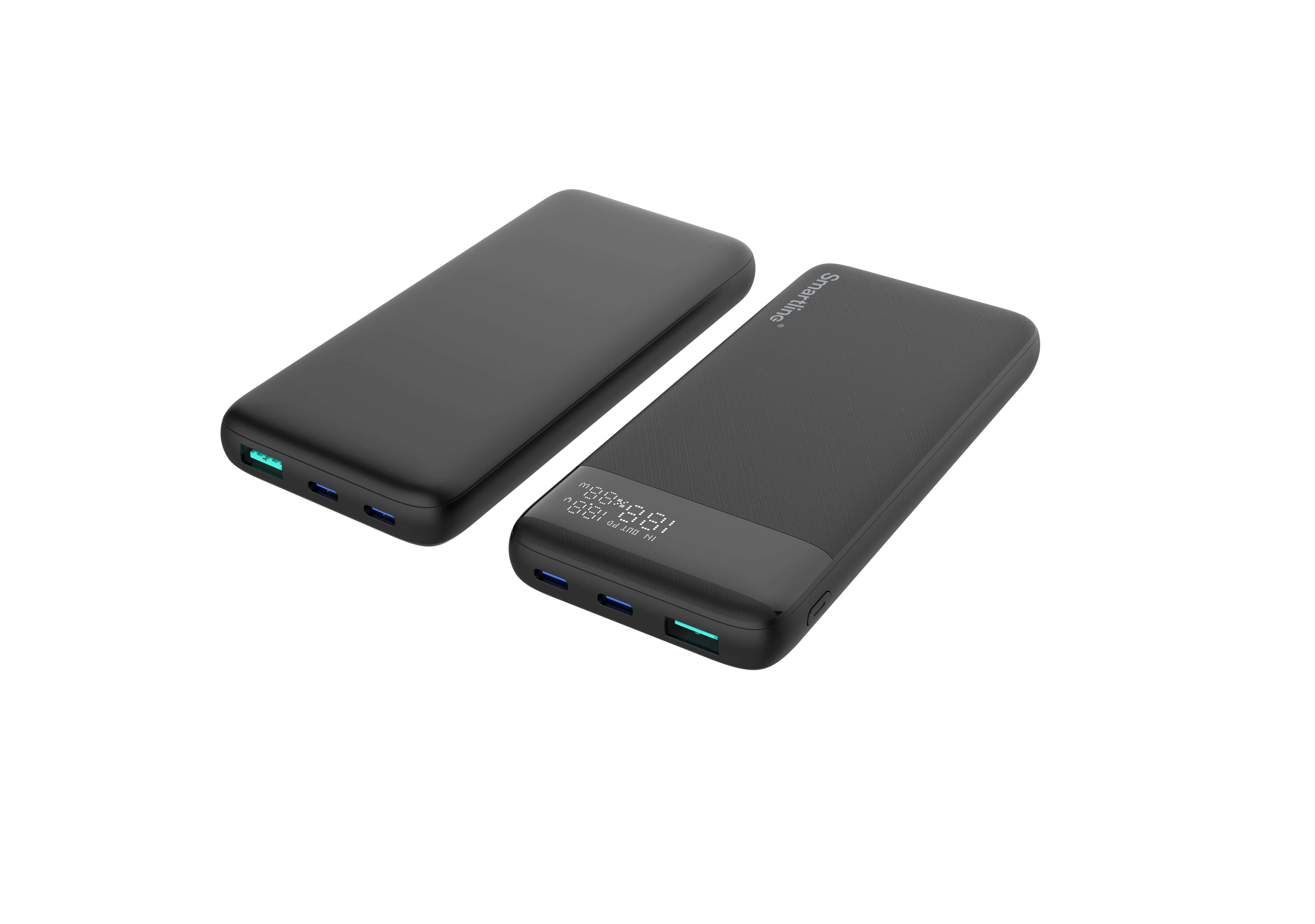 Powerbank 10000 mAh USB-A + 2x USB-C PD 20W Musta