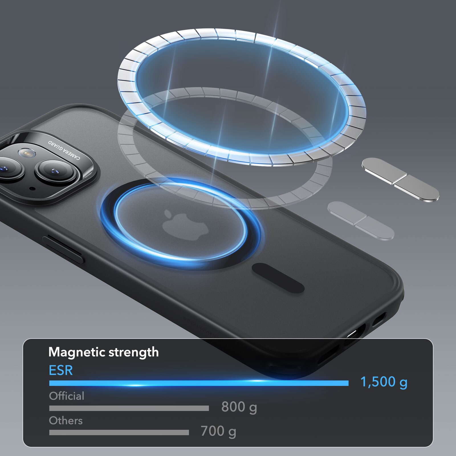 Classic Hybrid HaloLock MagSafe iPhone 15 Plus Musta