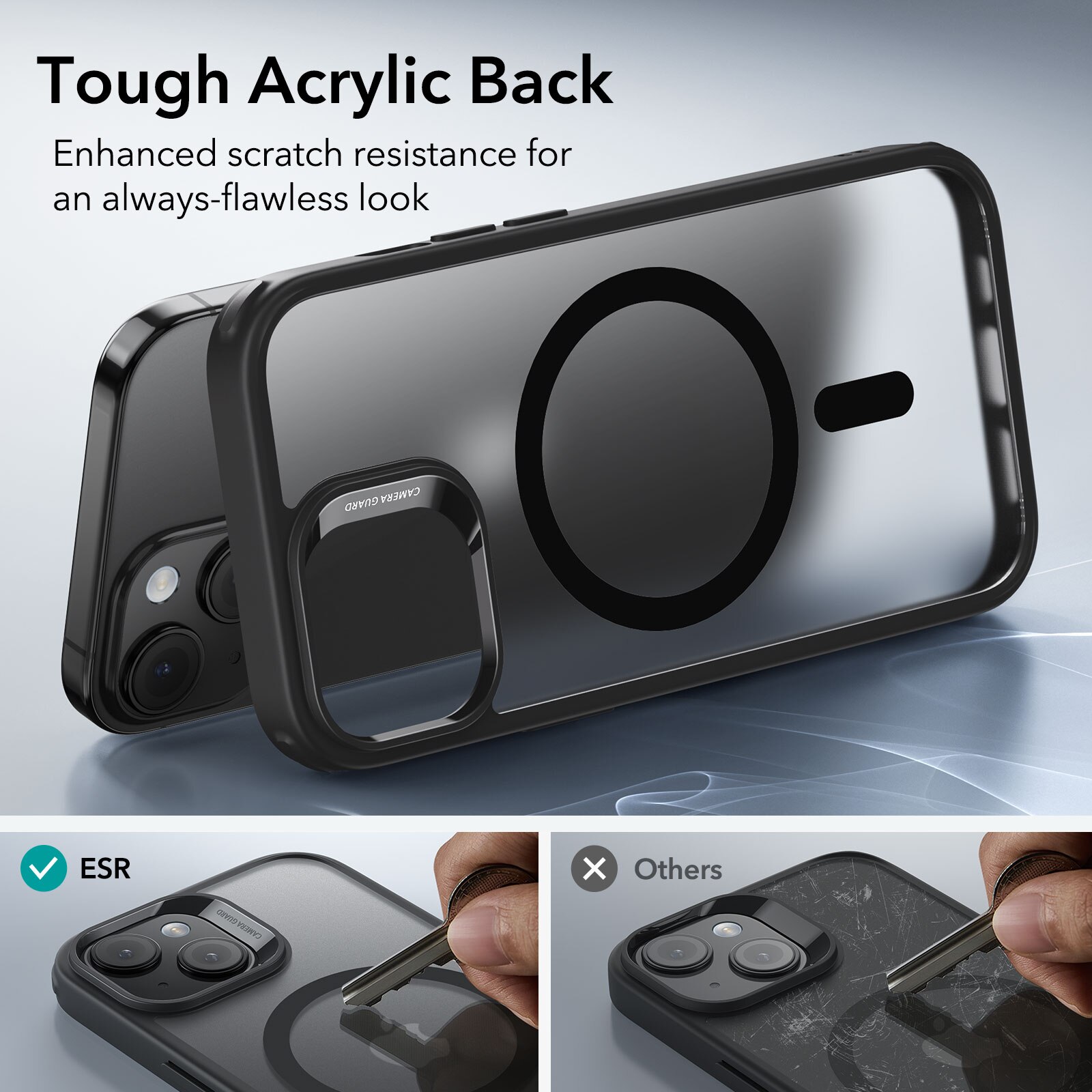 Classic Hybrid HaloLock MagSafe iPhone 15 Plus Musta