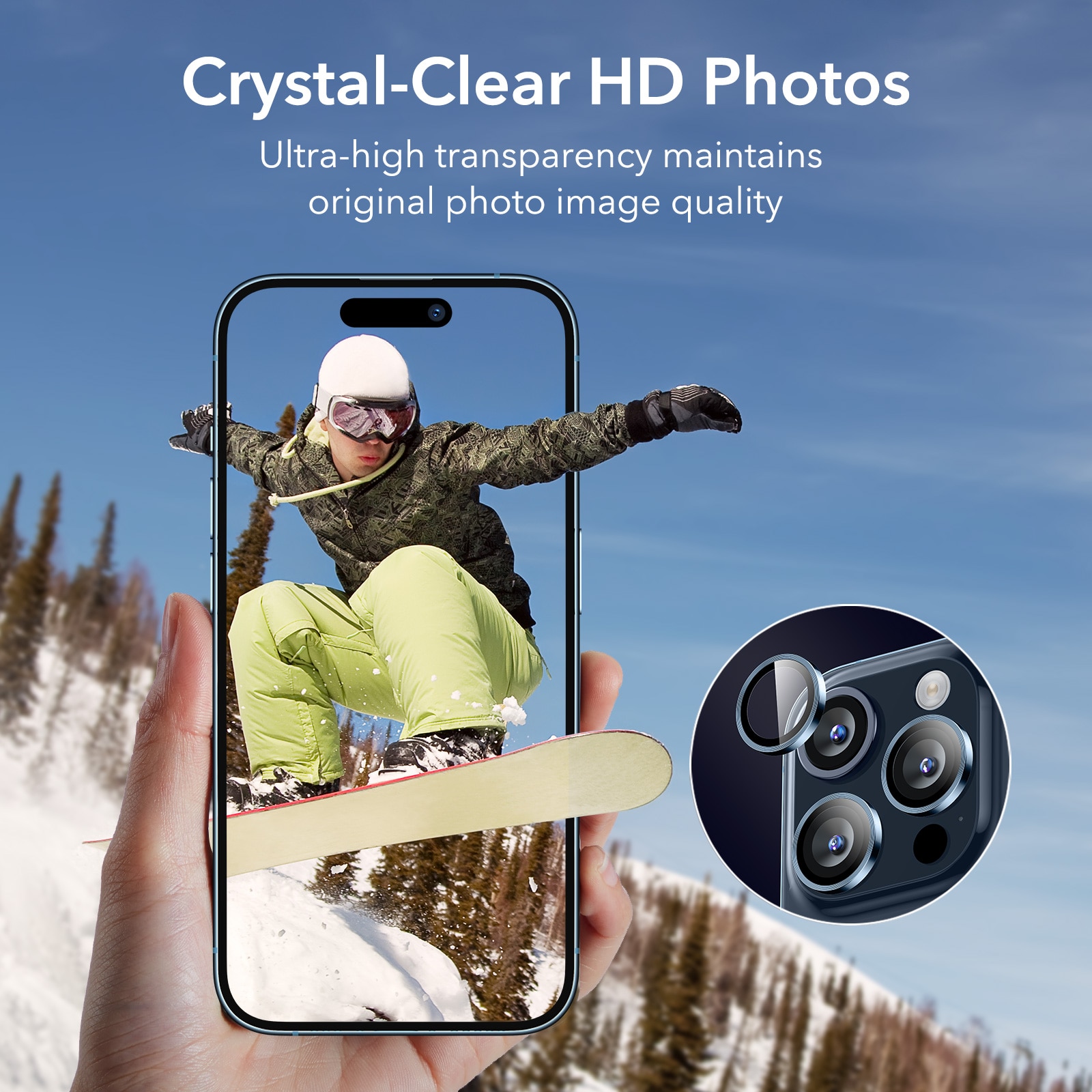 Armorite Camera Lens Protector iPhone 15 Pro Blue