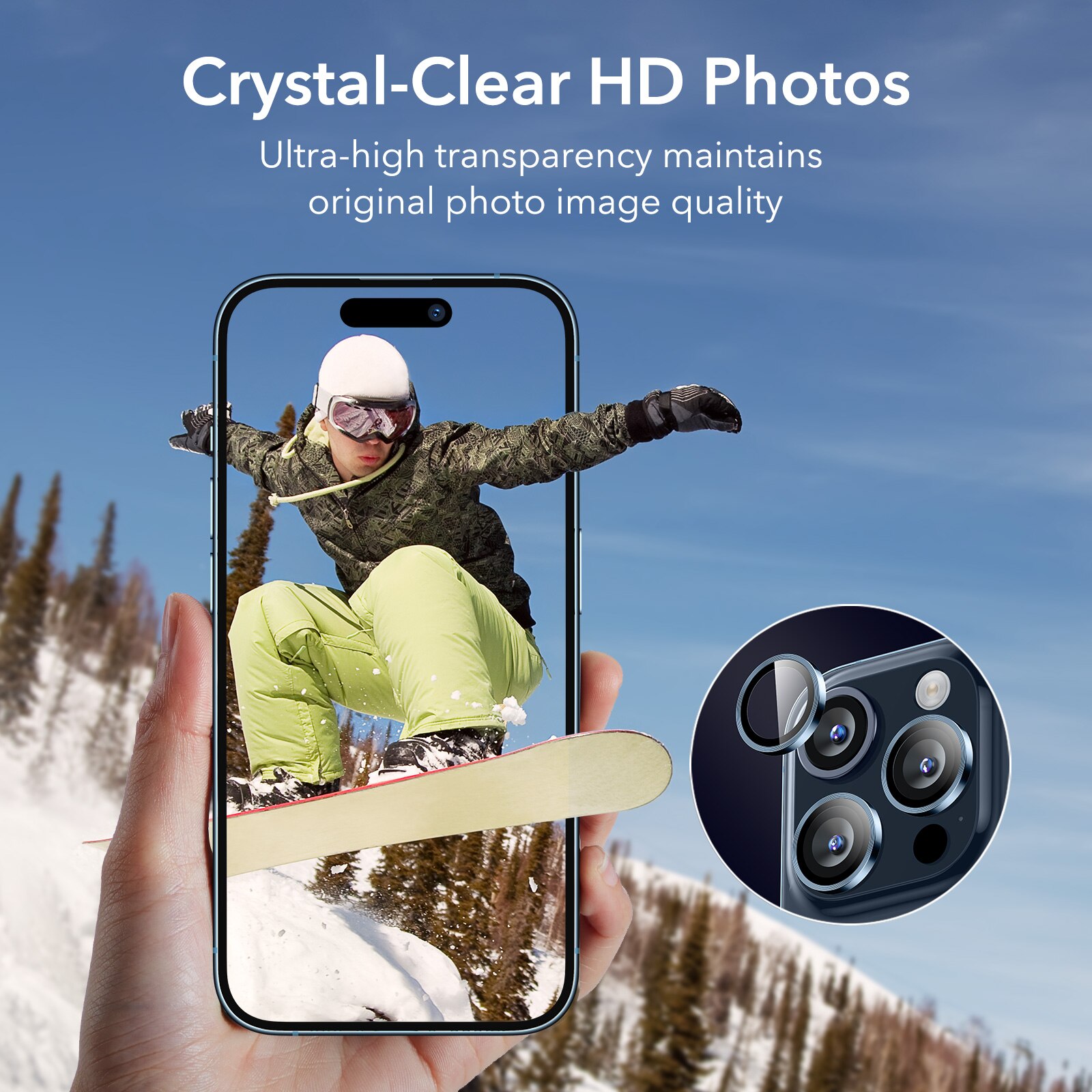 Armorite Camera Lens Protector iPhone 15 Pro Max Blue