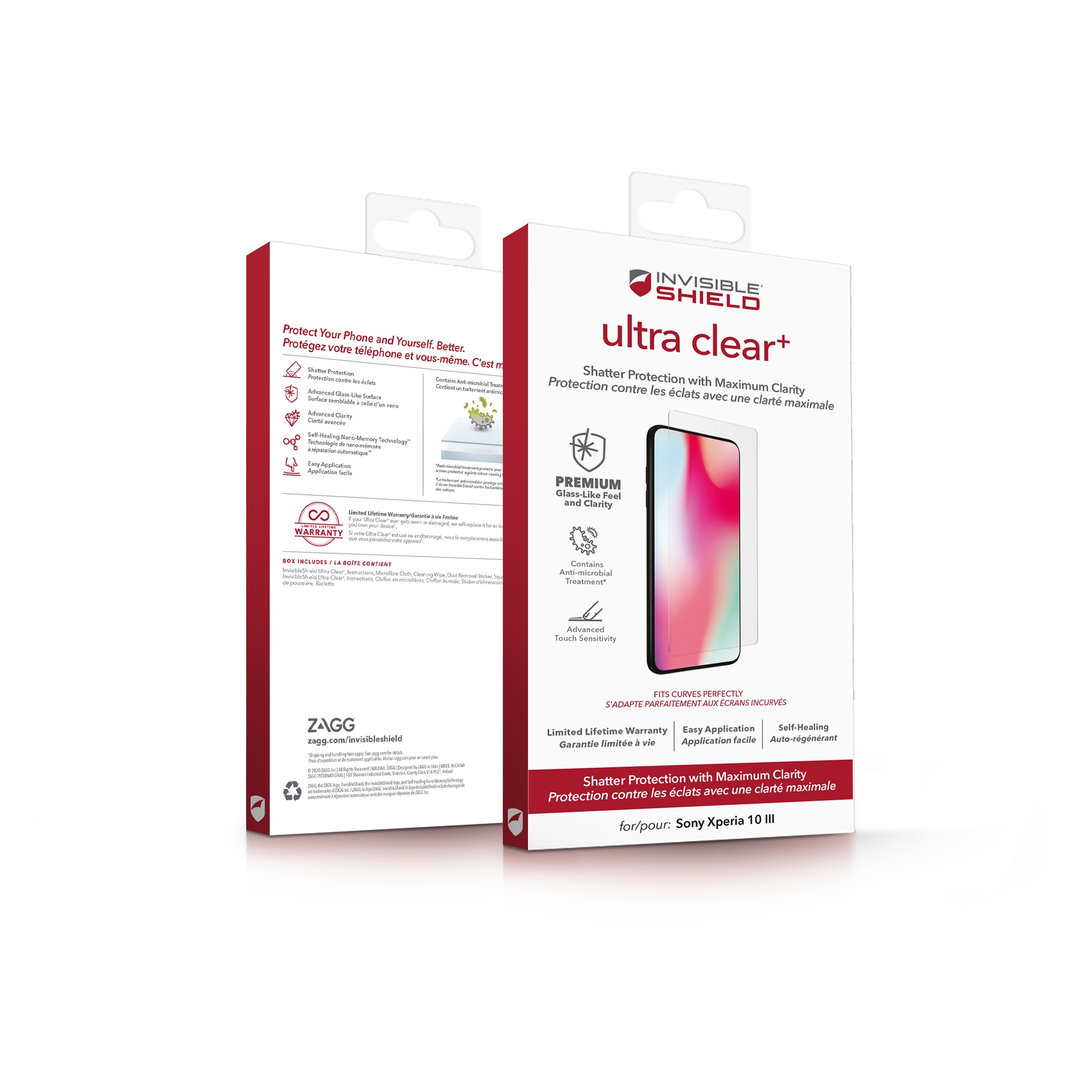 InvisibleShield Ultra Clear+ Screen Sony Xperia 10 III Läpinäkyvä