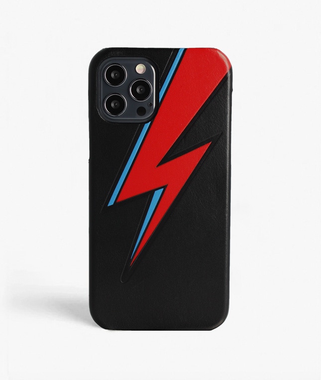 Kuori iPhone 12/iPhone 12 Pro Bowie Lightning Black