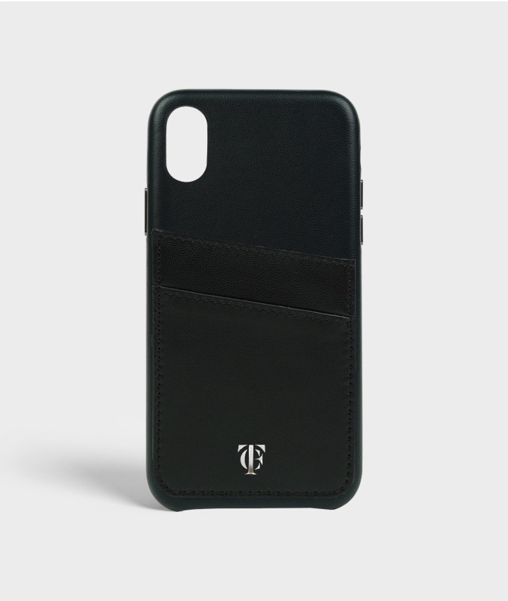 S.C Itsekiinnittyvä Korttipidike Nappa Black